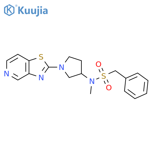 N-methyl-1-phenyl-N-(1-{[1,3]thiazolo[4,5-c]pyridin-2-yl}pyrrolidin-3-yl)methanesulfonamide structure