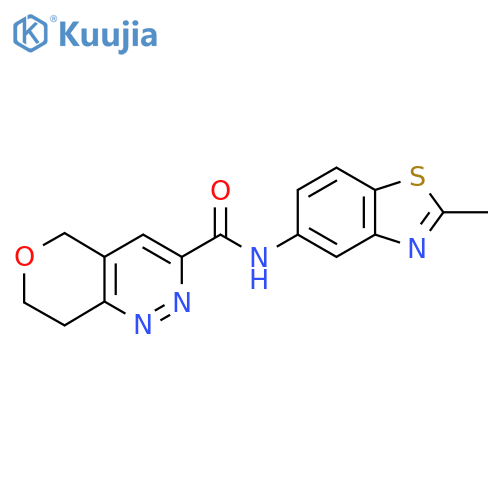N-(2-methyl-1,3-benzothiazol-5-yl)-5H,7H,8H-pyrano[4,3-c]pyridazine-3-carboxamide structure