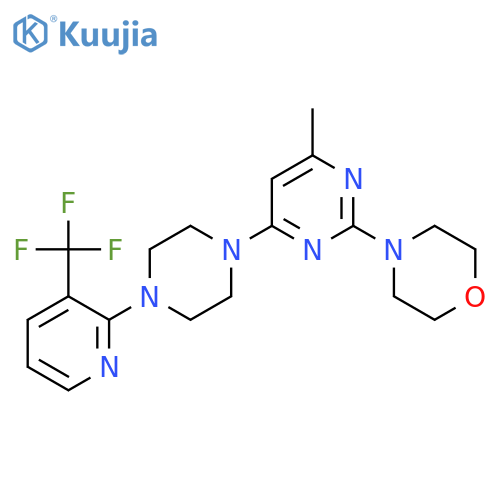 4-(4-Methyl-6-{4-[3-(trifluoromethyl)pyridin-2-yl]piperazin-1-yl}pyrimidin-2-yl)morpholine structure