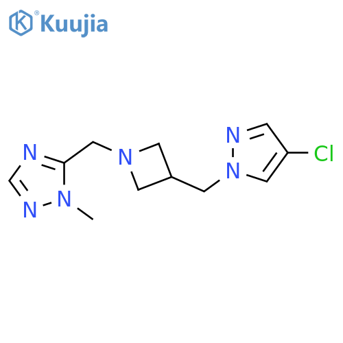5-({3-[(4-chloro-1H-pyrazol-1-yl)methyl]azetidin-1-yl}methyl)-1-methyl-1H-1,2,4-triazole structure