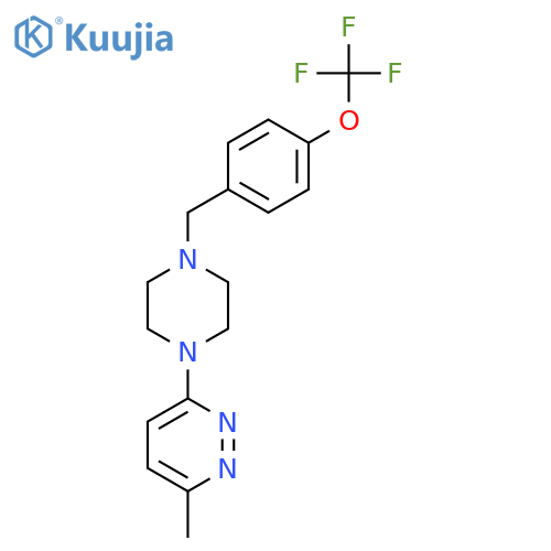 3-Methyl-6-(4-{[4-(trifluoromethoxy)phenyl]methyl}piperazin-1-yl)pyridazine structure