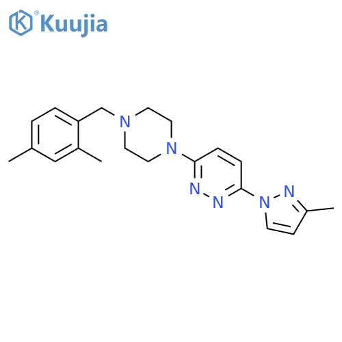 3-{4-[(2,4-dimethylphenyl)methyl]piperazin-1-yl}-6-(3-methyl-1H-pyrazol-1-yl)pyridazine structure