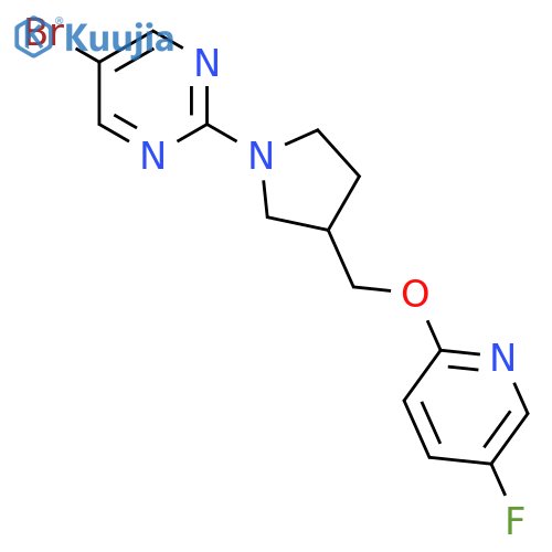 5-Bromo-2-(3-{[(5-fluoropyridin-2-yl)oxy]methyl}pyrrolidin-1-yl)pyrimidine structure