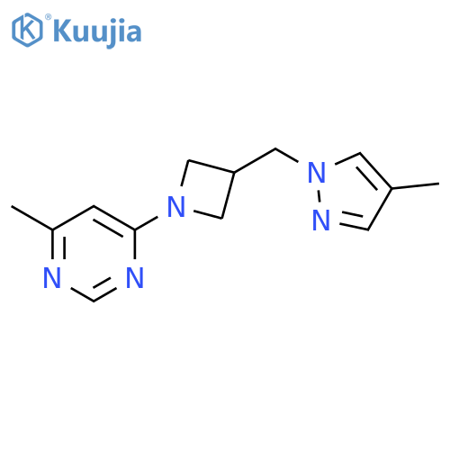 4-methyl-6-{3-[(4-methyl-1H-pyrazol-1-yl)methyl]azetidin-1-yl}pyrimidine structure