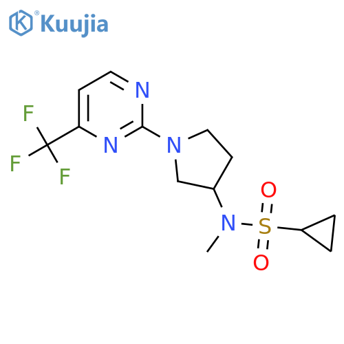 N-methyl-N-{1-[4-(trifluoromethyl)pyrimidin-2-yl]pyrrolidin-3-yl}cyclopropanesulfonamide structure