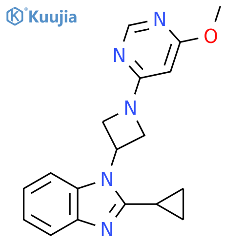 2-cyclopropyl-1-[1-(6-methoxypyrimidin-4-yl)azetidin-3-yl]-1H-1,3-benzodiazole structure