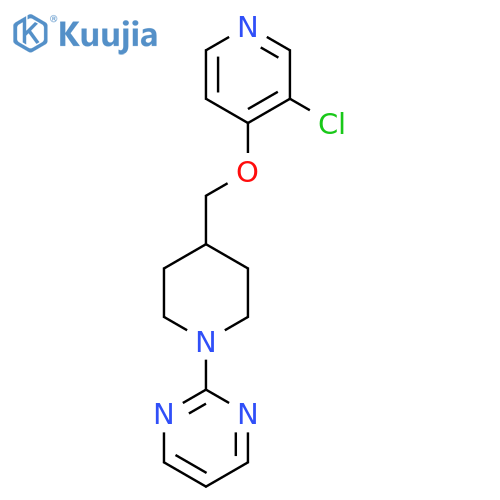 2-(4-{[(3-Chloropyridin-4-yl)oxy]methyl}piperidin-1-yl)pyrimidine structure