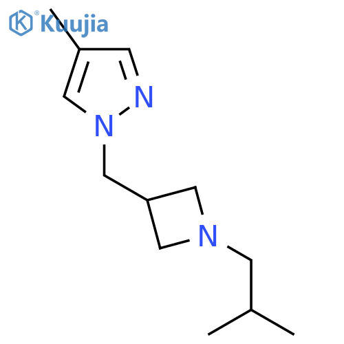 4-methyl-1-{[1-(2-methylpropyl)azetidin-3-yl]methyl}-1H-pyrazole structure