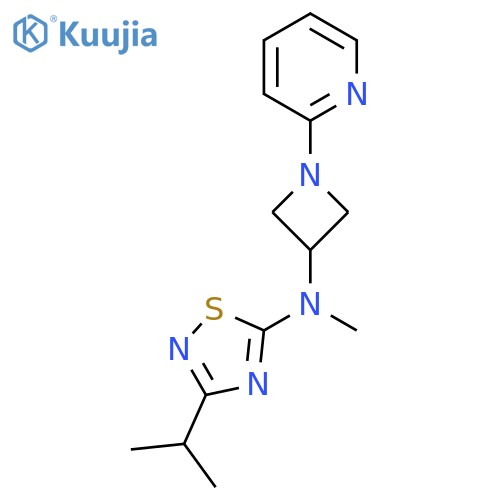N-methyl-3-(propan-2-yl)-N-[1-(pyridin-2-yl)azetidin-3-yl]-1,2,4-thiadiazol-5-amine structure