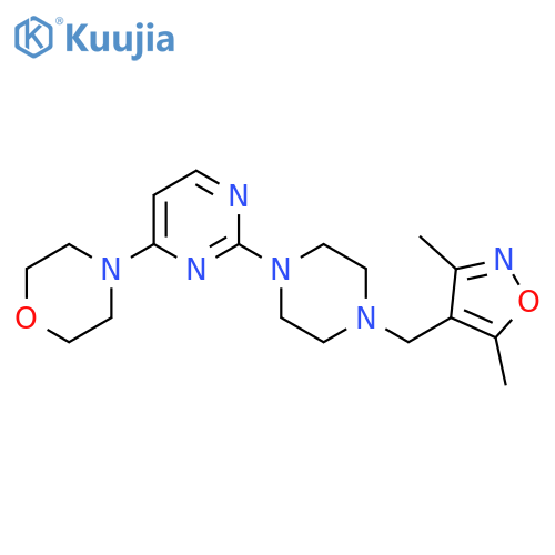 4-(2-{4-[(3,5-Dimethyl-1,2-oxazol-4-yl)methyl]piperazin-1-yl}pyrimidin-4-yl)morpholine structure