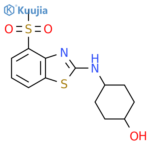 4-[(4-Methanesulfonyl-1,3-benzothiazol-2-yl)amino]cyclohexan-1-ol structure