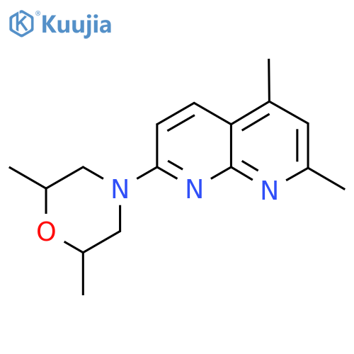 7-(2,6-Dimethylmorpholin-4-yl)-2,4-dimethyl-1,8-naphthyridine structure