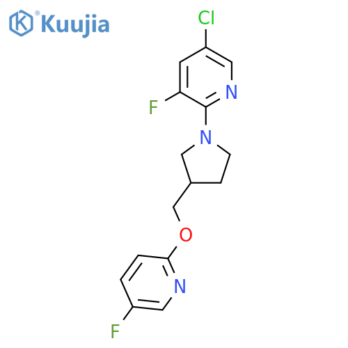 5-Chloro-3-fluoro-2-(3-{[(5-fluoropyridin-2-yl)oxy]methyl}pyrrolidin-1-yl)pyridine structure