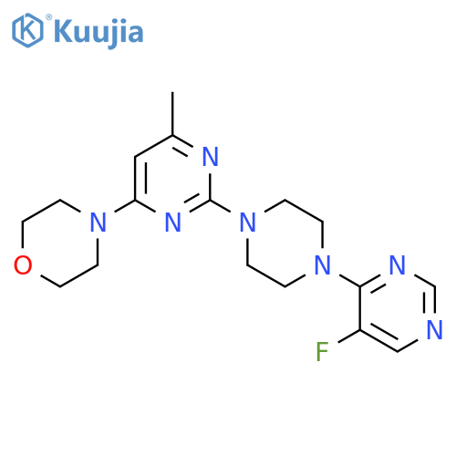 4-{2-[4-(5-Fluoropyrimidin-4-yl)piperazin-1-yl]-6-methylpyrimidin-4-yl}morpholine structure