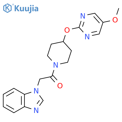 2-(1H-1,3-benzodiazol-1-yl)-1-{4-[(5-methoxypyrimidin-2-yl)oxy]piperidin-1-yl}ethan-1-one structure