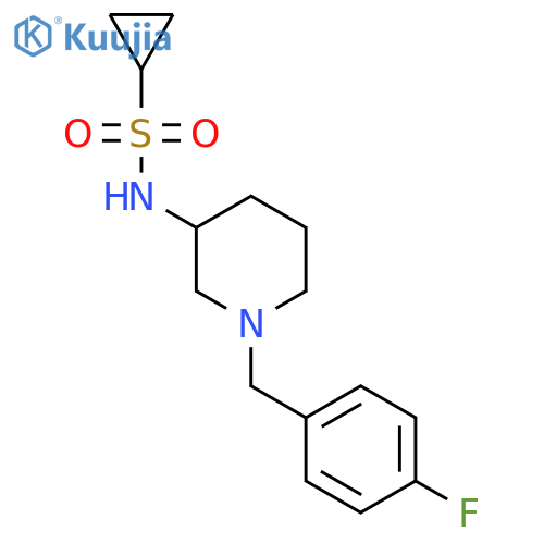 N-{1-[(4-fluorophenyl)methyl]piperidin-3-yl}cyclopropanesulfonamide structure