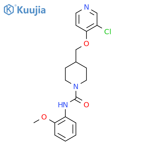 4-{[(3-chloropyridin-4-yl)oxy]methyl}-N-(2-methoxyphenyl)piperidine-1-carboxamide structure