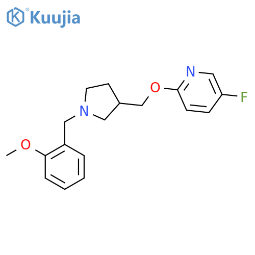 5-Fluoro-2-({1-[(2-methoxyphenyl)methyl]pyrrolidin-3-yl}methoxy)pyridine structure