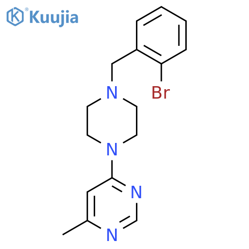 4-{4-[(2-Bromophenyl)methyl]piperazin-1-yl}-6-methylpyrimidine structure