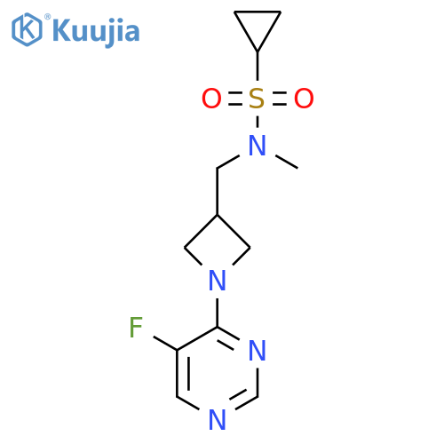 N-{[1-(5-fluoropyrimidin-4-yl)azetidin-3-yl]methyl}-N-methylcyclopropanesulfonamide structure