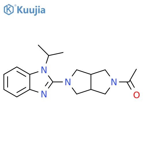 1-{5-[1-(propan-2-yl)-1H-1,3-benzodiazol-2-yl]-octahydropyrrolo[3,4-c]pyrrol-2-yl}ethan-1-one structure