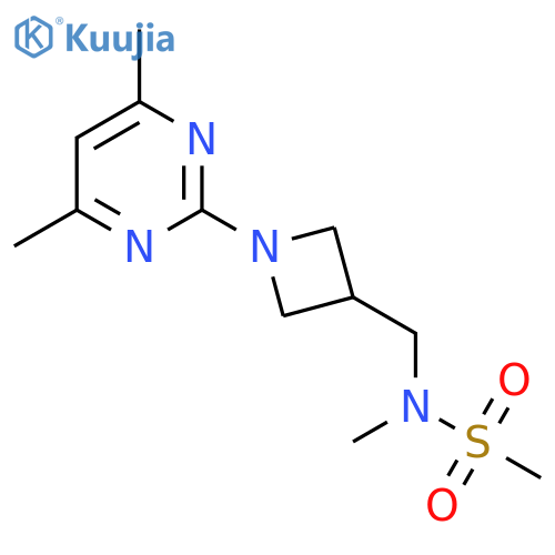 N-{[1-(4,6-dimethylpyrimidin-2-yl)azetidin-3-yl]methyl}-N-methylmethanesulfonamide structure