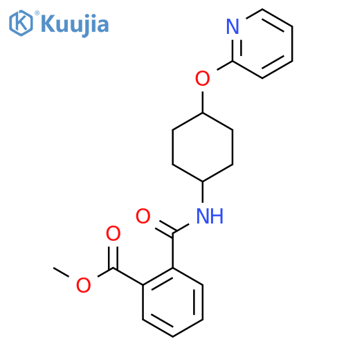 methyl 2-{(1r,4r)-4-(pyridin-2-yloxy)cyclohexylcarbamoyl}benzoate structure