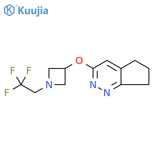 3-{5H,6H,7H-cyclopentacpyridazin-3-yloxy}-1-(2,2,2-trifluoroethyl)azetidine structure