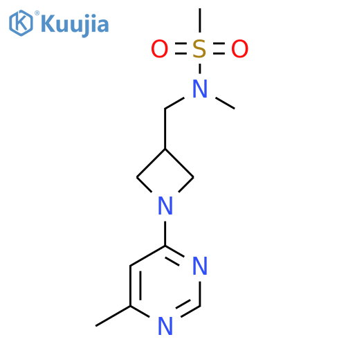 N-methyl-N-{[1-(6-methylpyrimidin-4-yl)azetidin-3-yl]methyl}methanesulfonamide structure