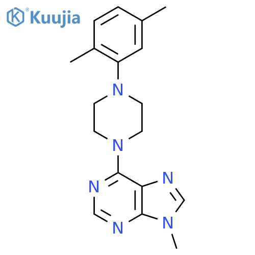 6-[4-(2,5-dimethylphenyl)piperazin-1-yl]-9-methyl-9H-purine structure