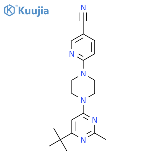 6-[4-(6-Tert-butyl-2-methylpyrimidin-4-yl)piperazin-1-yl]pyridine-3-carbonitrile structure