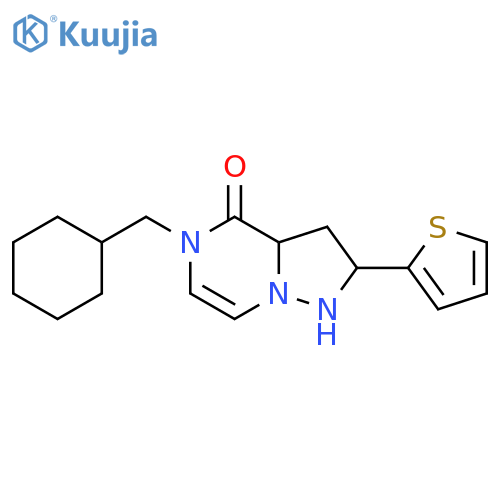 5-(cyclohexylmethyl)-2-(thiophen-2-yl)-4H,5H-pyrazolo[1,5-a]pyrazin-4-one structure