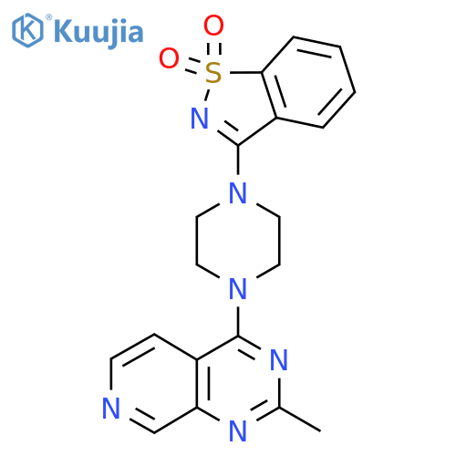3-(4-{2-Methylpyrido[3,4-d]pyrimidin-4-yl}piperazin-1-yl)-1lambda6,2-benzothiazole-1,1-dione structure