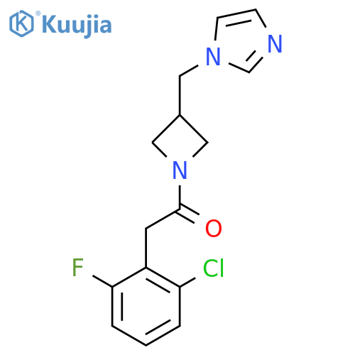 2-(2-chloro-6-fluorophenyl)-1-{3-[(1H-imidazol-1-yl)methyl]azetidin-1-yl}ethan-1-one structure