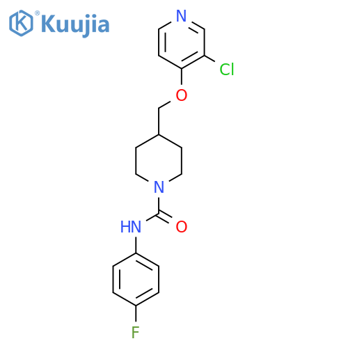 4-{[(3-chloropyridin-4-yl)oxy]methyl}-N-(4-fluorophenyl)piperidine-1-carboxamide structure