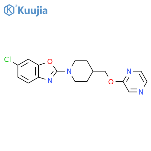 6-Chloro-2-{4-[(pyrazin-2-yloxy)methyl]piperidin-1-yl}-1,3-benzoxazole structure