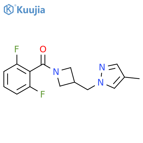 1-{[1-(2,6-difluorobenzoyl)azetidin-3-yl]methyl}-4-methyl-1H-pyrazole structure