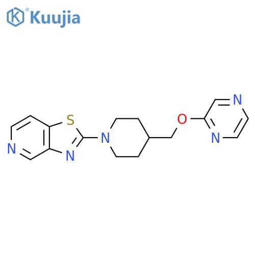 2-[(1-{[1,3]thiazolo[4,5-c]pyridin-2-yl}piperidin-4-yl)methoxy]pyrazine structure