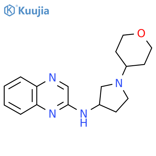 N-[1-(oxan-4-yl)pyrrolidin-3-yl]quinoxalin-2-amine structure
