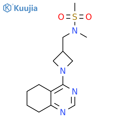 N-methyl-N-{[1-(5,6,7,8-tetrahydroquinazolin-4-yl)azetidin-3-yl]methyl}methanesulfonamide structure