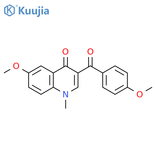 6-methoxy-3-(4-methoxybenzoyl)-1-methyl-1,4-dihydroquinolin-4-one structure