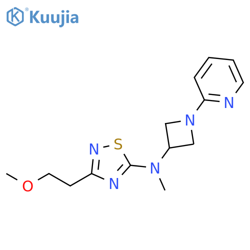 3-(2-methoxyethyl)-N-methyl-N-[1-(pyridin-2-yl)azetidin-3-yl]-1,2,4-thiadiazol-5-amine structure