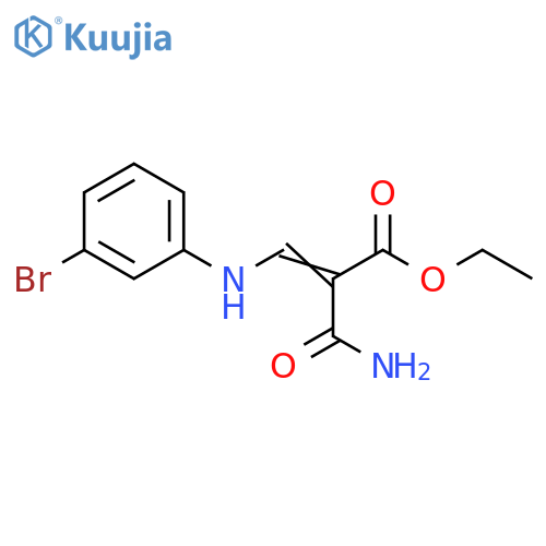 ethyl (2Z)-3-[(3-bromophenyl)amino]-2-carbamoylprop-2-enoate structure