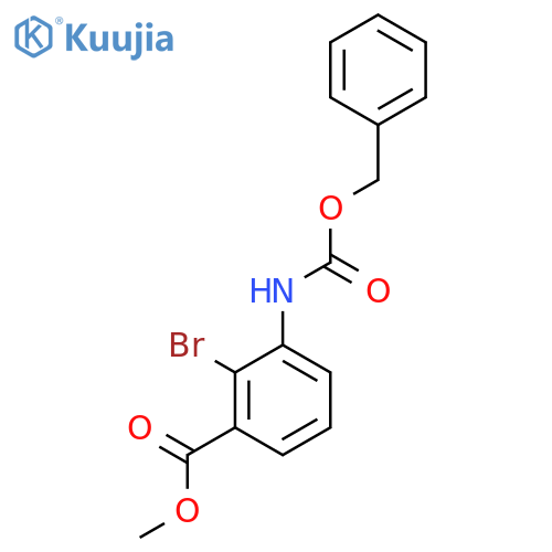 methyl 3-{(benzyloxy)carbonylamino}-2-bromobenzoate structure