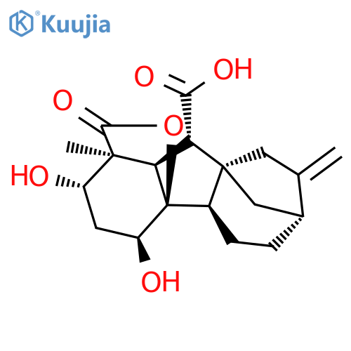 (1R,2R,5R,8R,9S,10R,11S,12S,14S)-12,14-Dihydroxy-11-methyl-6-methylidene-16-oxo-15-oxapentacyclo[9.3.2.15,8.01,10.02,8]heptadecane-9-carboxylic acid structure