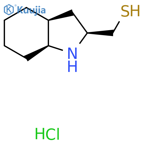 (2S,3aS,7aS)-octahydro-1H-indol-2-ylmethanethiol hydrochloride structure