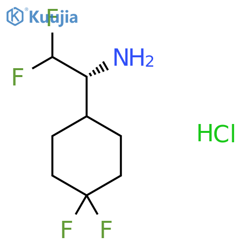 (1R)-1-(4,4-Difluorocyclohexyl)-2,2-difluoroethanamine;hydrochloride structure