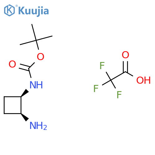 rac-tert-butyl N-(1R,2S)-2-aminocyclobutylcarbamate, trifluoroacetic acid, cis structure