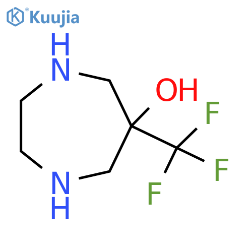 6-(Trifluoromethyl)-1,4-diazepan-6-ol structure