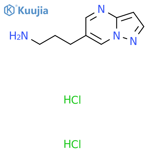3-{pyrazolo1,5-apyrimidin-6-yl}propan-1-amine dihydrochloride structure